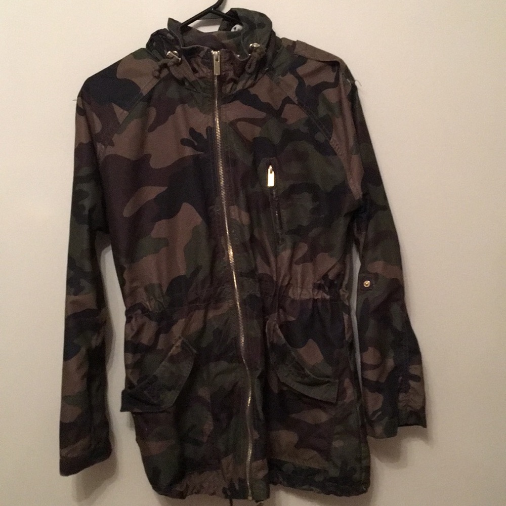 green camouflage jacket